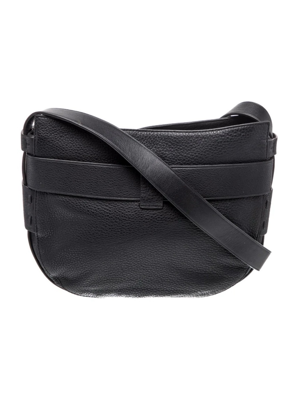 TORY BURCH Gemini Belted Black Leather Hobo Crossbody Bag, Dust bag included - Picture 4 of 7